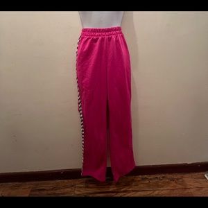 Forever 21 Hot Pink Checkered Joggers/ Sweatpants